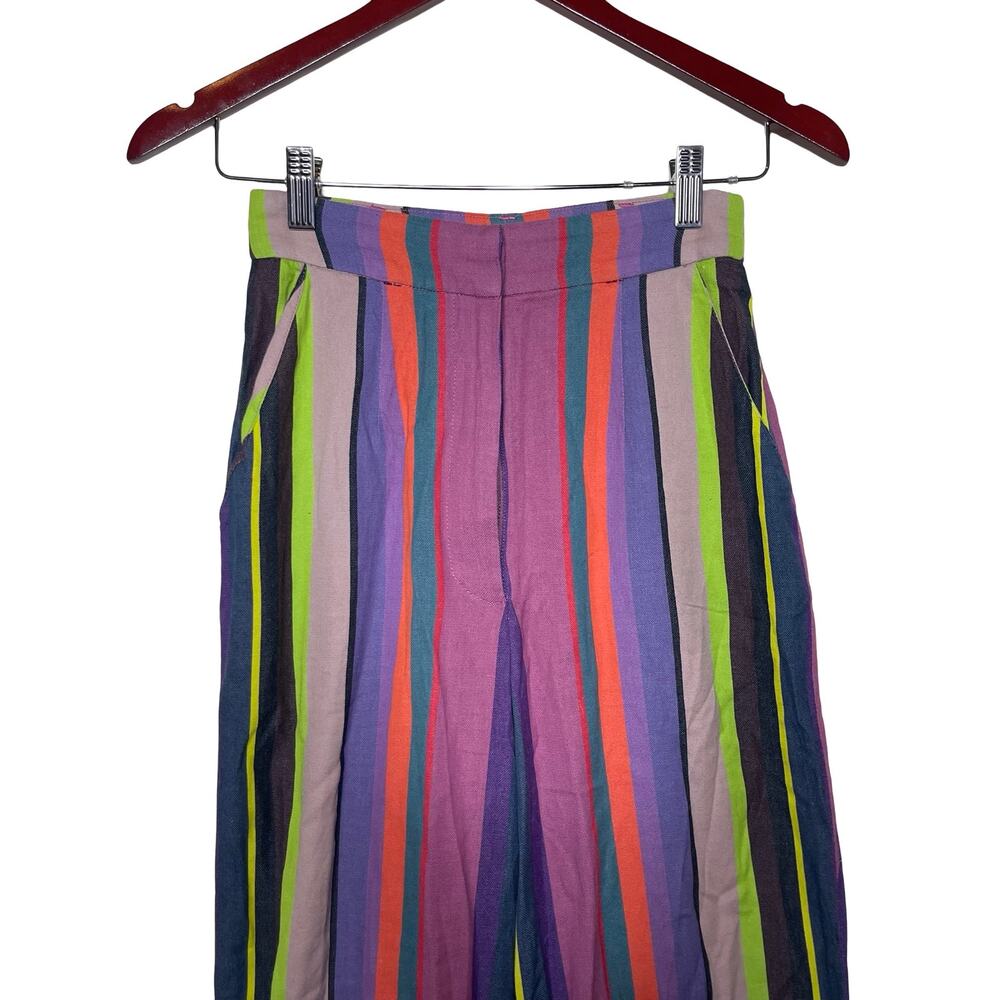Mara Hoffman Multicolor Striped Wide-Leg Pants - Picture 4 of 8